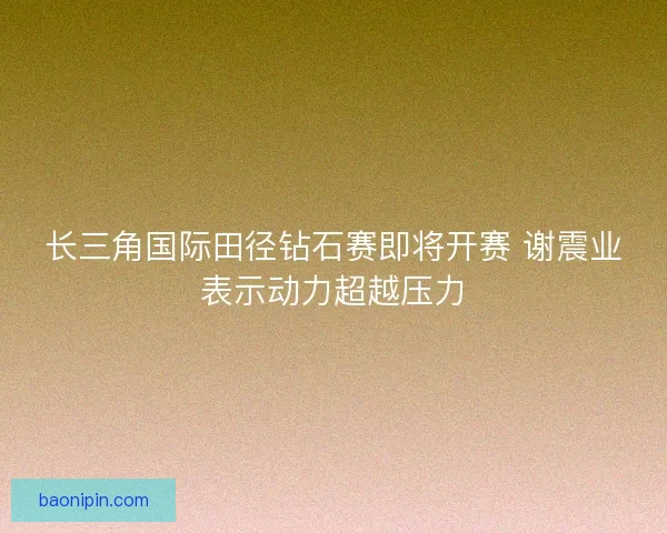 长三角国际田径钻石赛即将开赛 谢震业表示动力超越压力