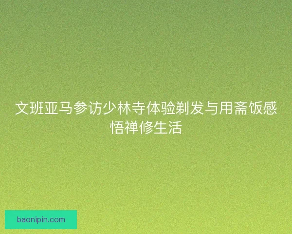 文班亚马参访少林寺体验剃发与用斋饭感悟禅修生活